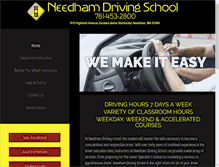 Tablet Screenshot of needhamdrivingschool.com